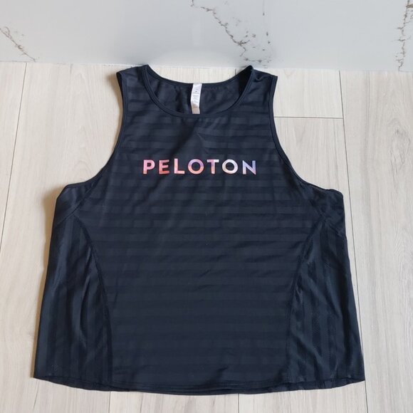 Lululemon x Peloton Shirt Womens 10 Black Sleeveless Muscle Tank Top - Picture 1 of 5